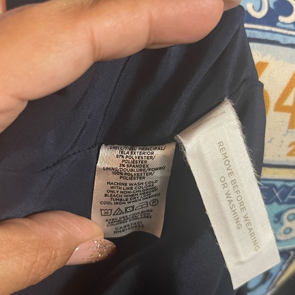 Navy blue LOFT dress size 8 - Picture 6 of 7